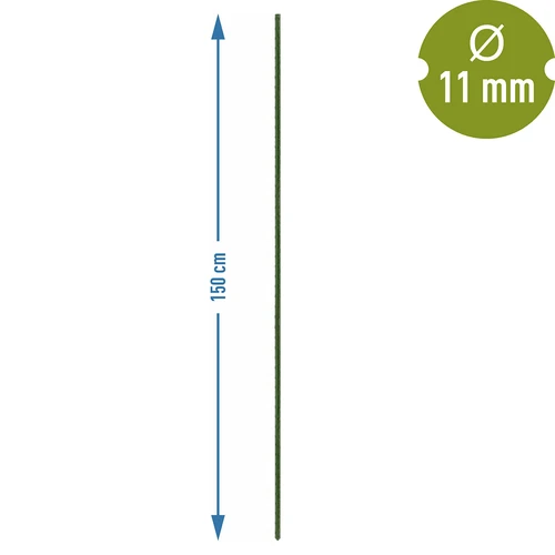 Zahradní tyčky Bioogród – potažené ocelové, 1,5 m, fi 11 mm, 10 ks - 3