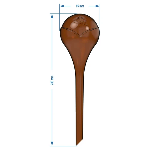 Zavlažovací koule pro rostliny, jantarové průhledné, 400 ml, 2 ks. - 5