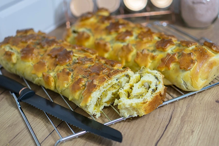 Browin Przepiśnik - Kynutý kulebjak se zelím a žampiony